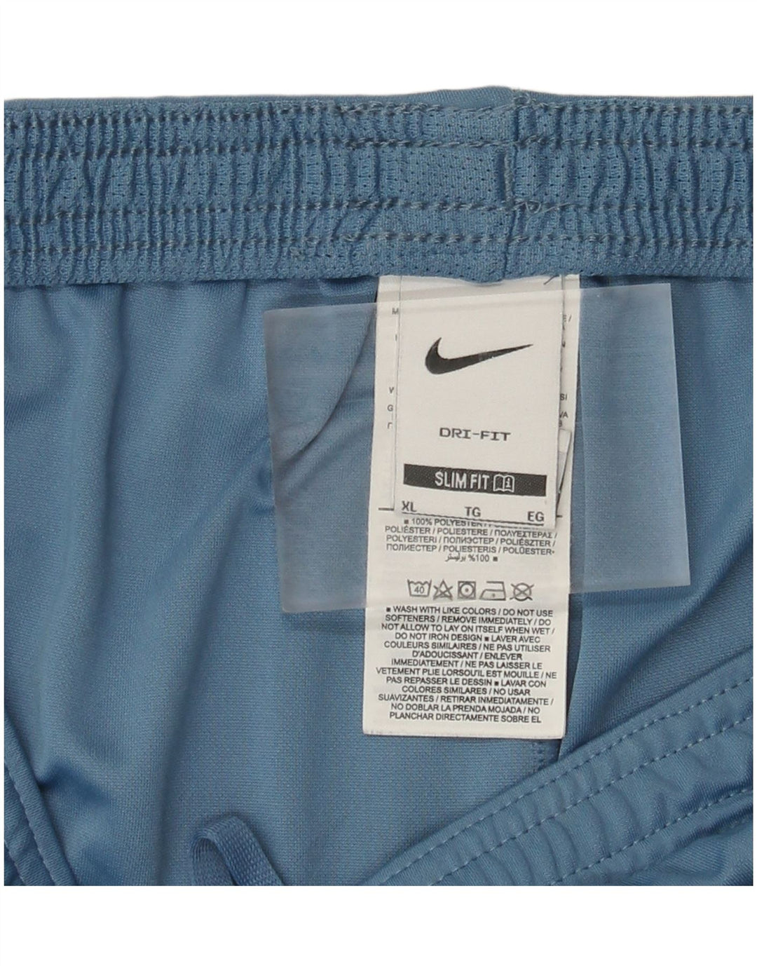 Nike Pantalones cortos deportivos Dri Fit Slim Fit para hombre XL Poliéster azul