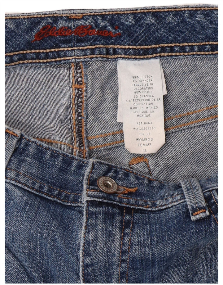 EDDIE BAUER Vaqueros rectos para mujer US 8 Medium W30 L25, 28 Azul Algodón