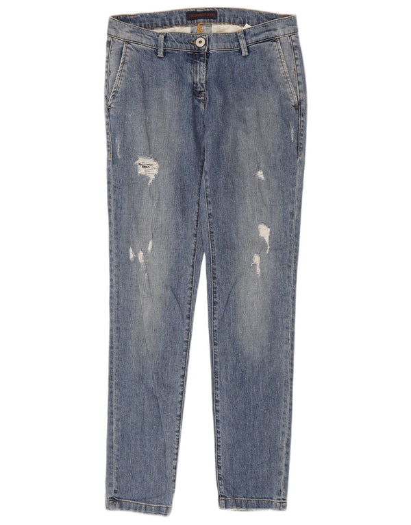 Vaqueros Trussardi Mujer Desgastados Slim W26 L31 Poliéster Azul