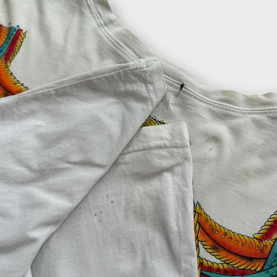 Camiseta de manga larga Christian Audigier Ed Hardy - mediana (se adapta como una XL)