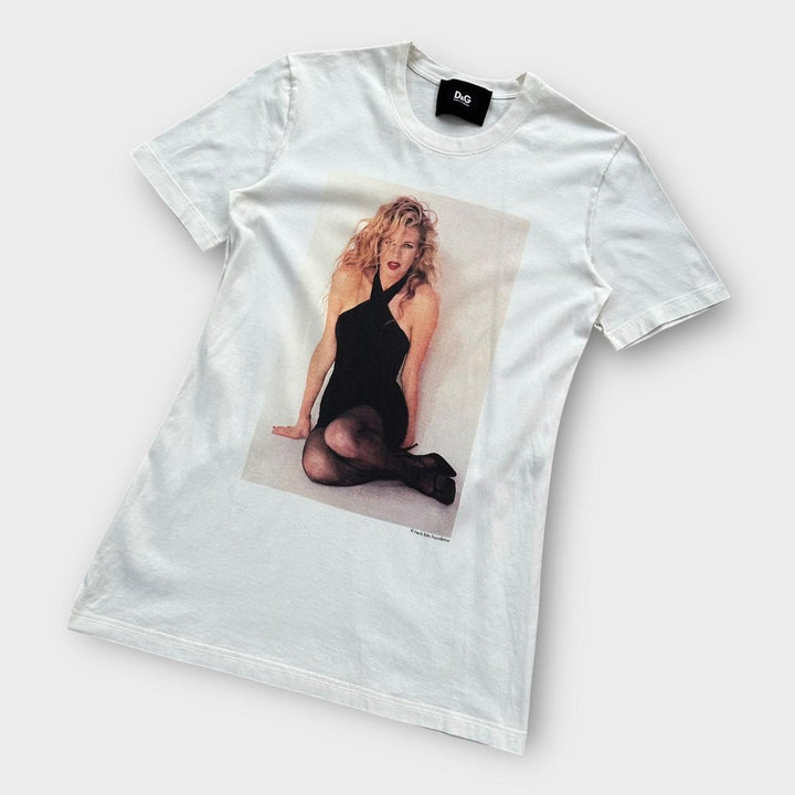 Camiseta gráfica vintage D&G Kim Basinger - grande para mujer
