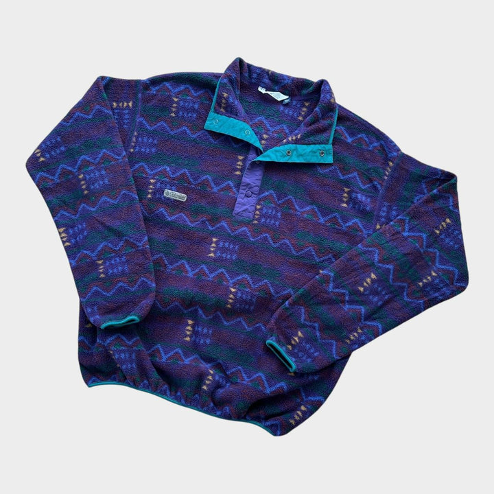 Vintage Columbia funky patrón polar - XL