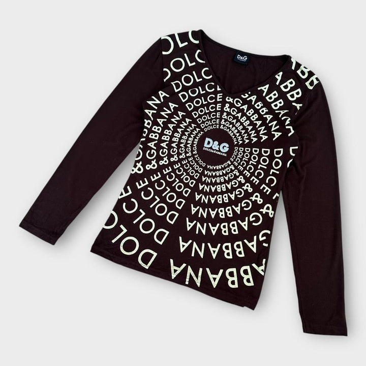 D&G Y2K top MARRÓN - mujer grande