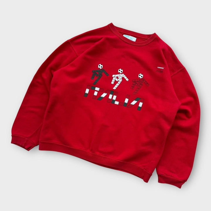 Sudadera Vintage Italia 90 carrera - grande (cuadrada)
