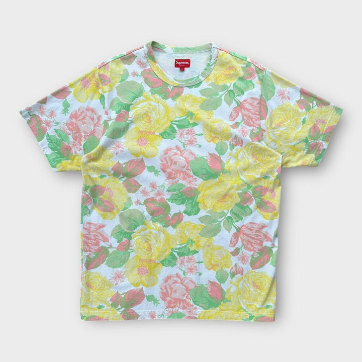 Camiseta con estampado de flores supremas - grande
