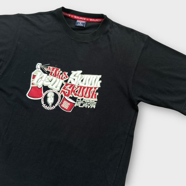 Camiseta gráfica de hip hop Y2K - mediana (se adapta como grande)