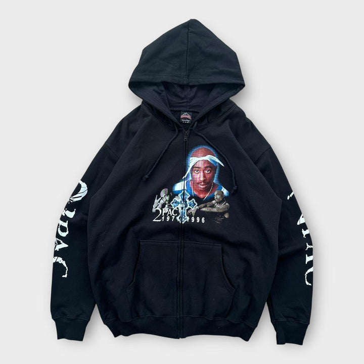 Sudadera con capucha gráfica Vintage Tupac - XL