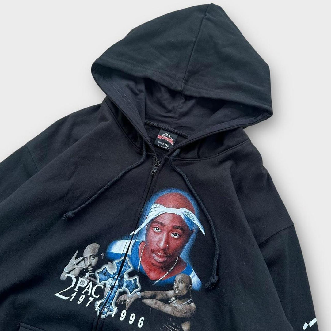 Sudadera con capucha gráfica Vintage Tupac - XL