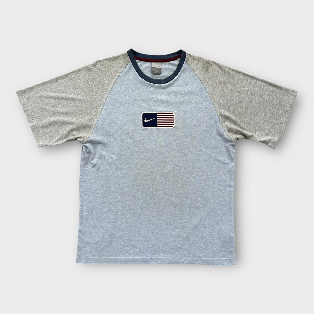 Camiseta con bandera Y2K Nike USA - grande (se adapta como una XL)