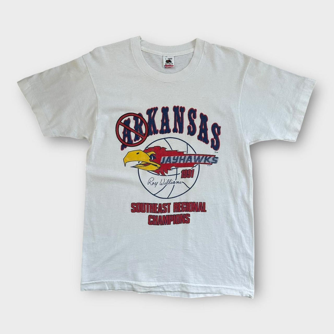 Camiseta gráfica de baloncesto vintage de Kansas - grande