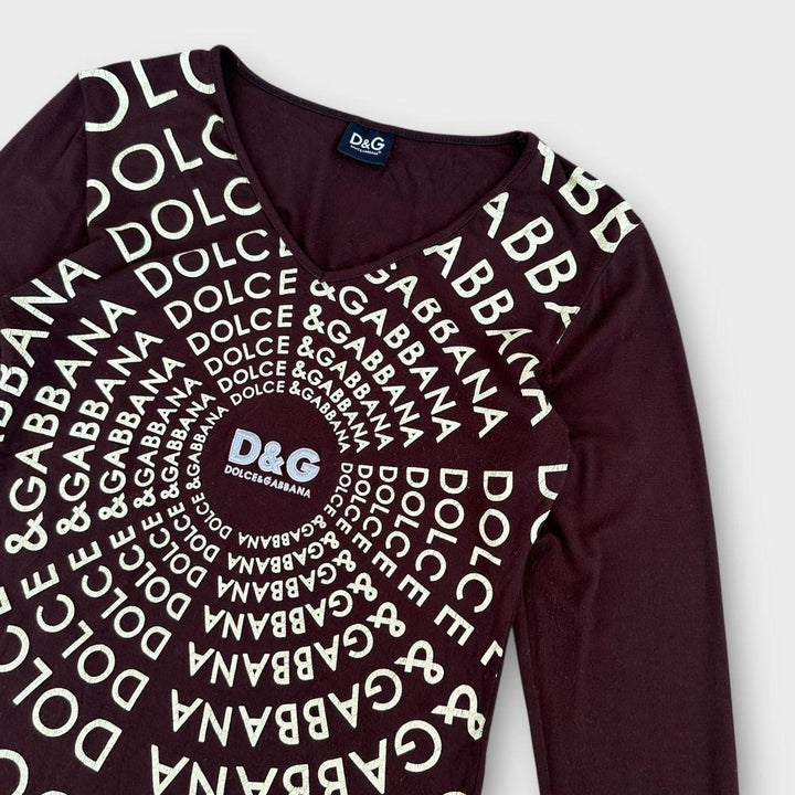 D&G Y2K top MARRÓN - mujer grande