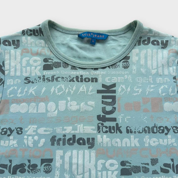 Camiseta vintage Y2K FCUK - grande para mujer