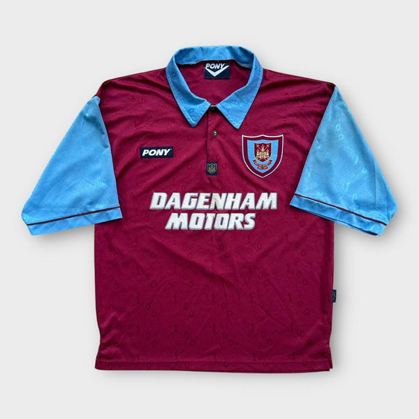 Camiseta de fútbol vintage del West Ham - grande (holgada)