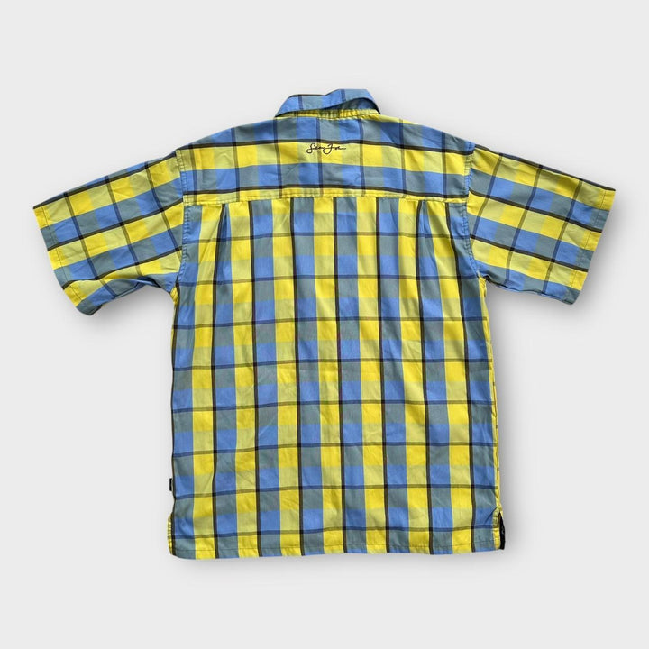 Camisa vintage de manga corta Sean John - grande (se adapta como un XL holgado)