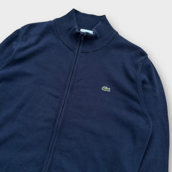 Lacoste zip up knit jumper - medium