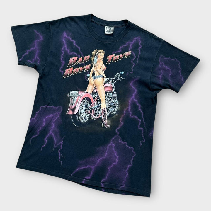 Camiseta con gráfico Harley de punto único - grande