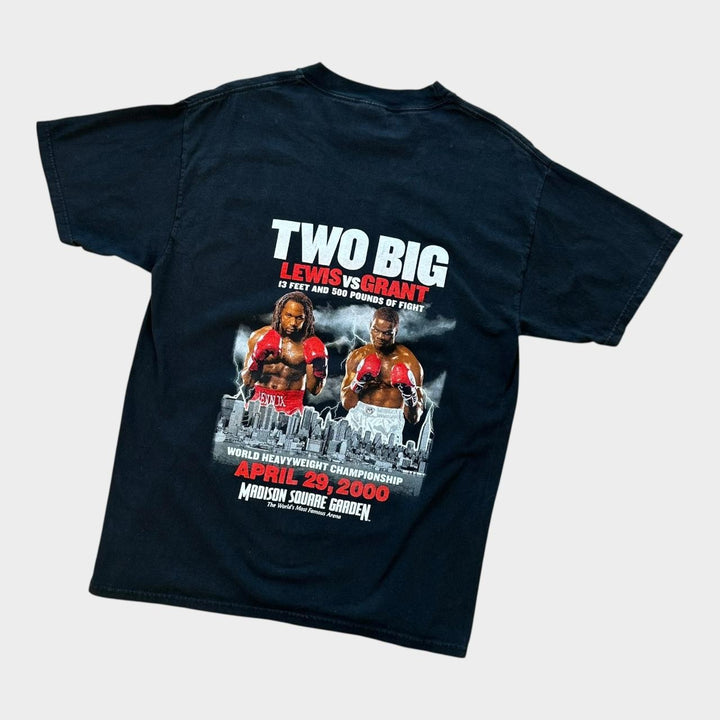 Camiseta gráfica de boxeo vintage Lewis bs Grant - grande