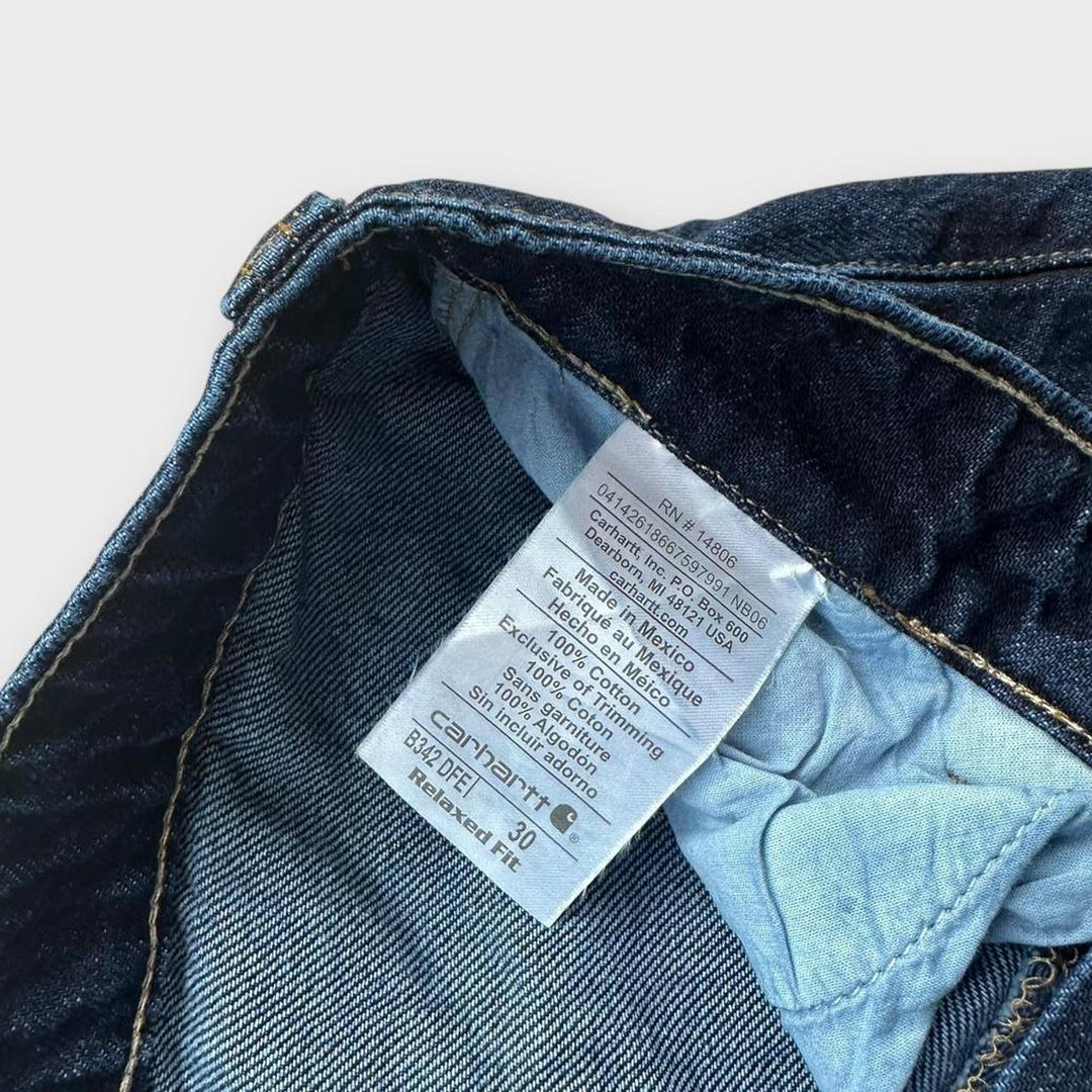 Pantalones cortos de mezclilla Carhartt para ropa de trabajo, cintura de 30 pulgadas