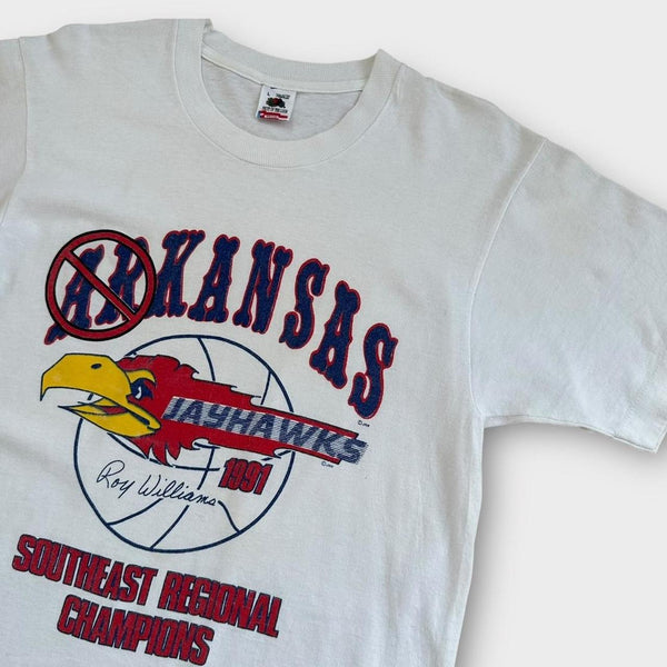 Camiseta gráfica de baloncesto vintage de Kansas - grande