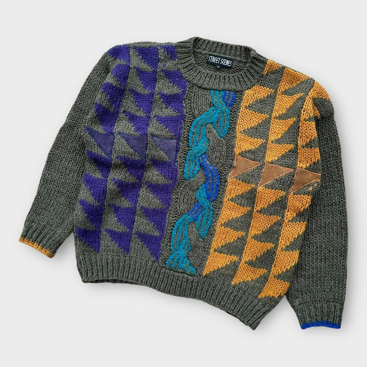 Punto estampado vintage de los años 90 - mediano