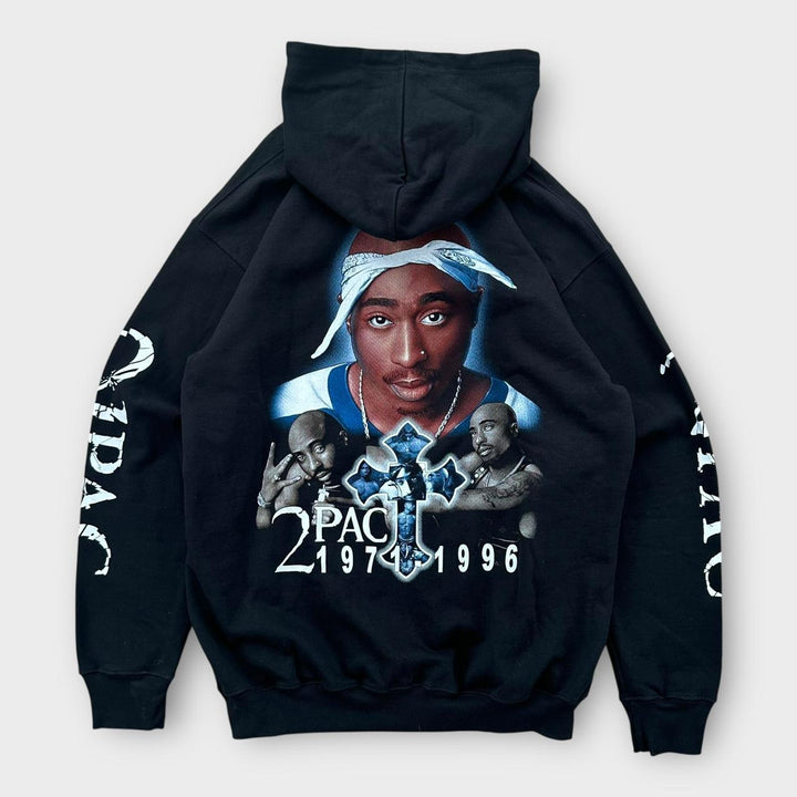 Sudadera con capucha gráfica Vintage Tupac - XL