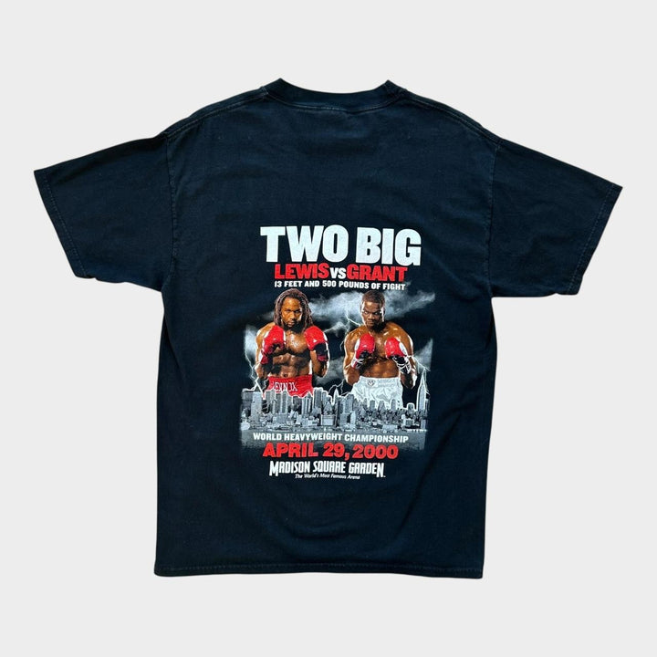 Camiseta gráfica de boxeo vintage Lewis bs Grant - grande