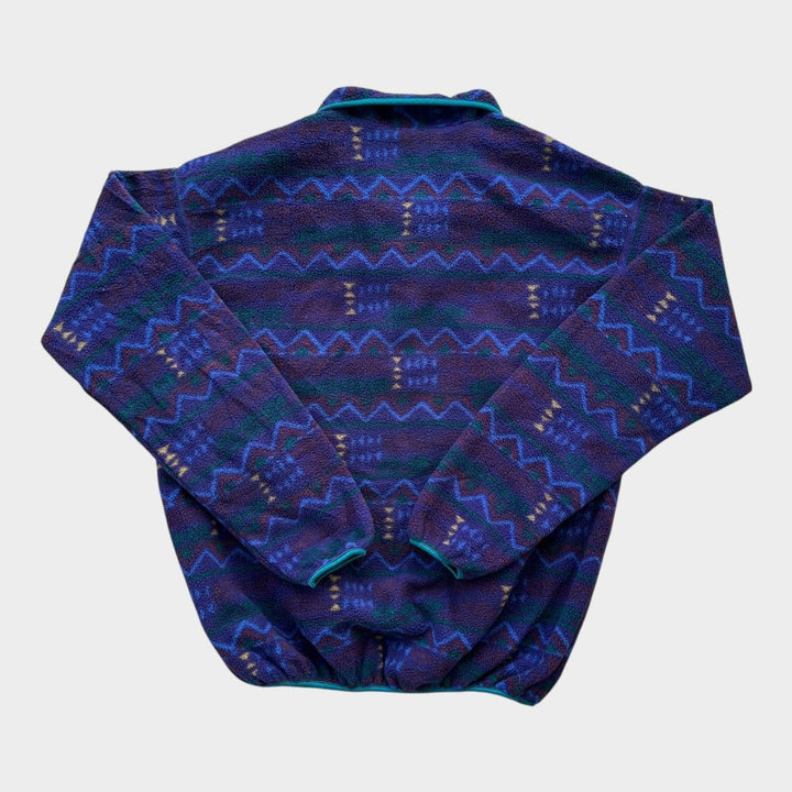 Vintage Columbia funky patrón polar - XL