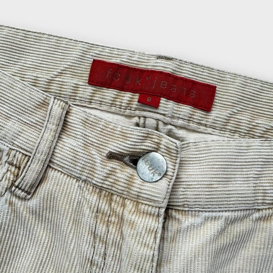 Pantalón acampanado de pana FCUK - talla 8