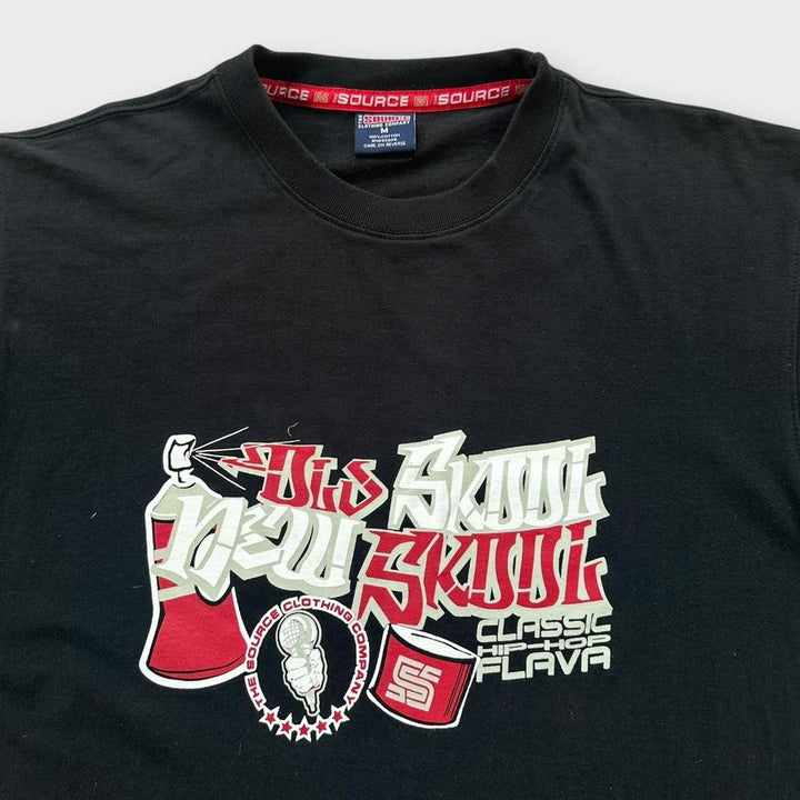 Camiseta gráfica de hip hop Y2K - mediana (se adapta como grande)