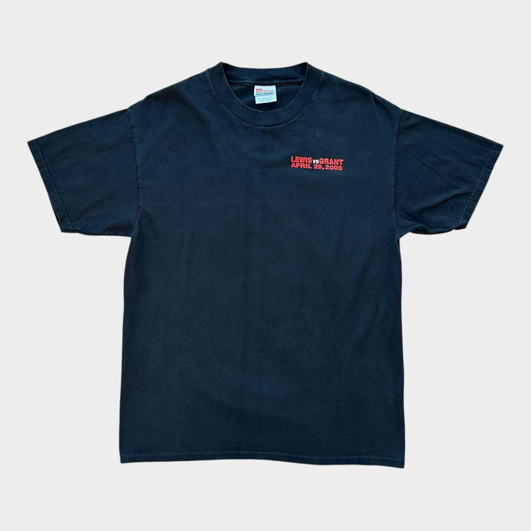 Camiseta gráfica de boxeo vintage Lewis bs Grant - grande