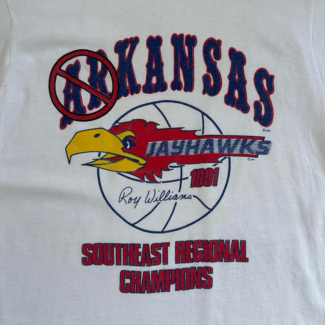 Camiseta gráfica de baloncesto vintage de Kansas - grande
