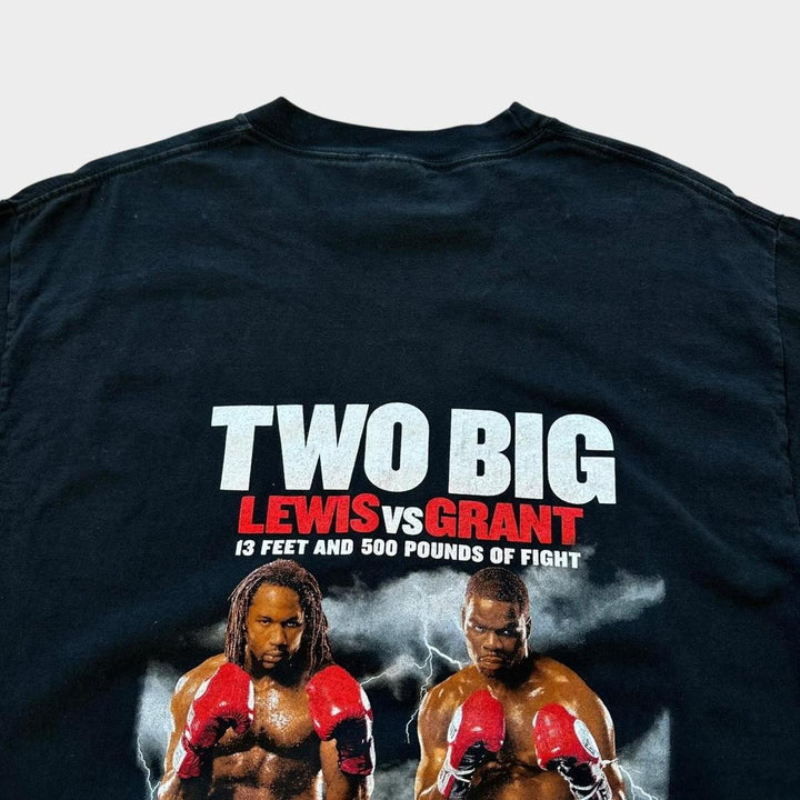 Camiseta gráfica de boxeo vintage Lewis bs Grant - grande