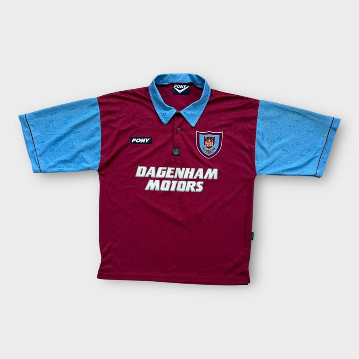 Camiseta de fútbol vintage del West Ham - grande (holgada)