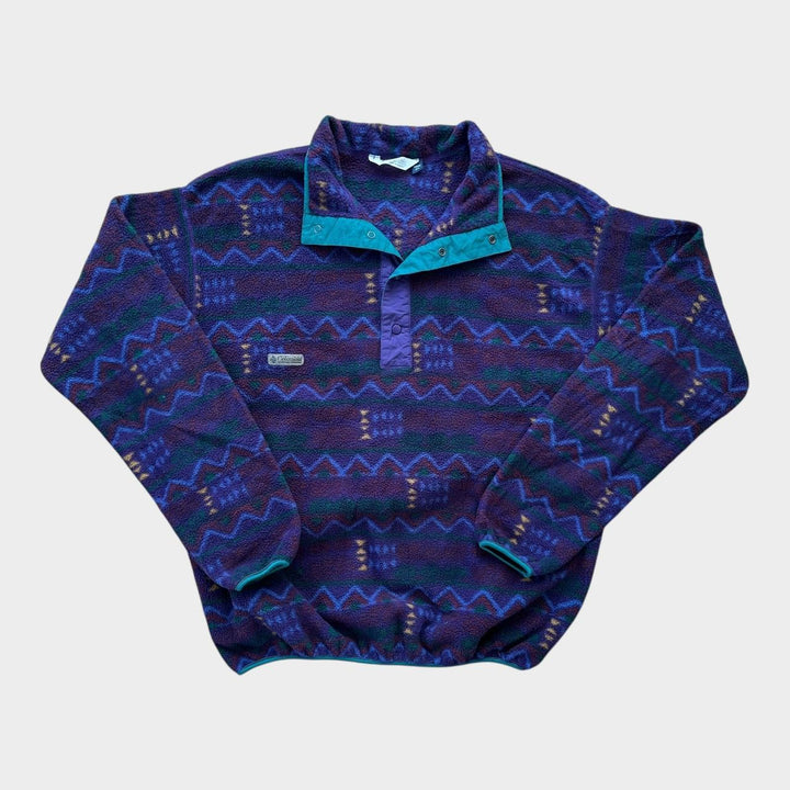 Vintage Columbia funky patrón polar - XL