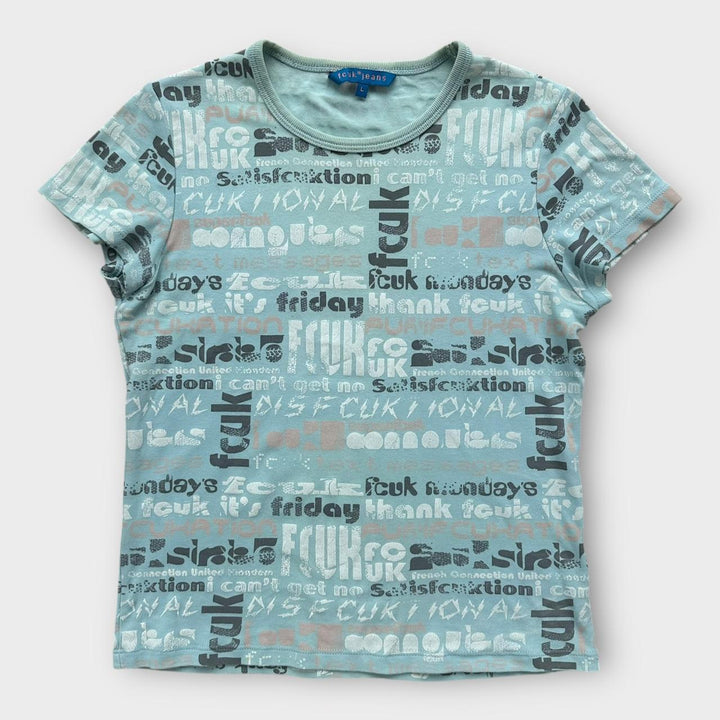 Camiseta vintage Y2K FCUK - grande para mujer