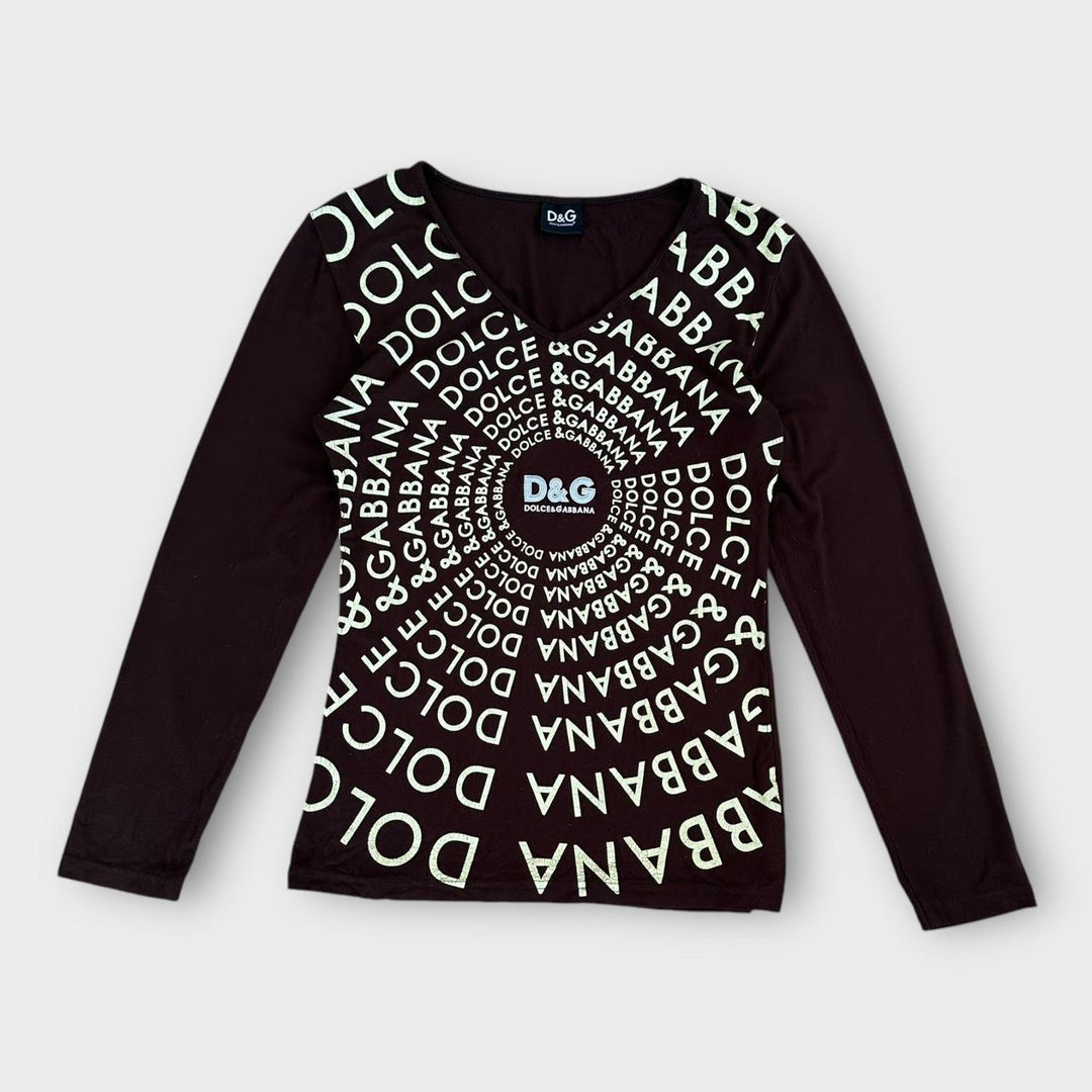 D&G Y2K top MARRÓN - mujer grande