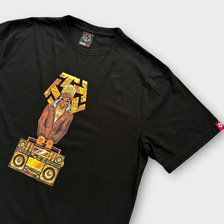 Camiseta con gráfico tribal de hip-hop Y2K - XL