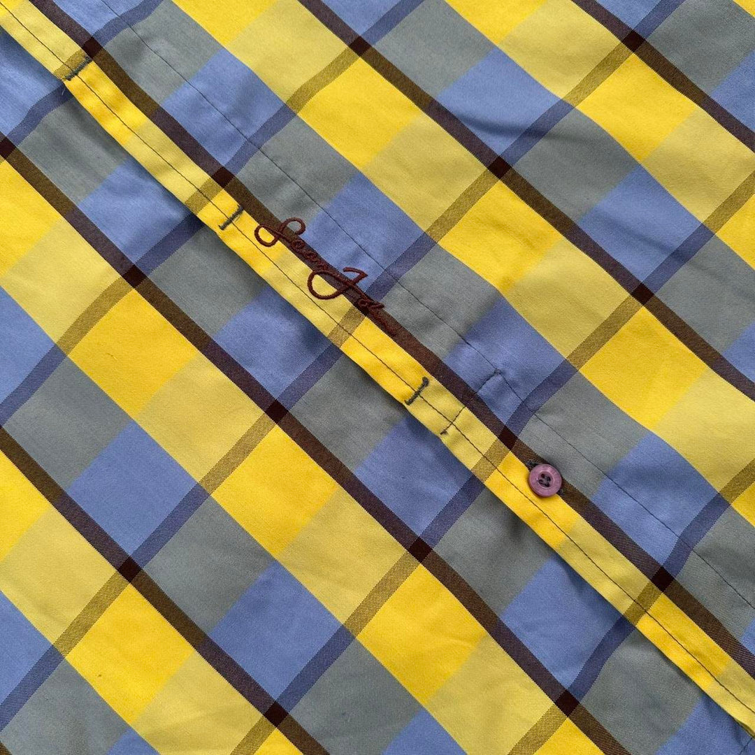 Camisa vintage de manga corta Sean John - grande (se adapta como un XL holgado)