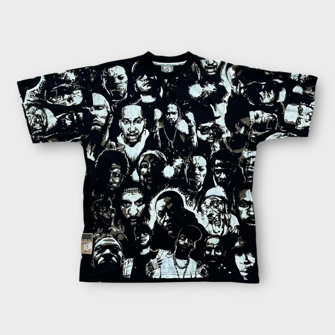 Camiseta de rap con estampado integral Time is Money Hip-Hop - XL