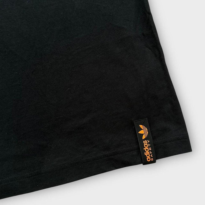 Vintage Adidas seguridad deletrear camiseta - XL