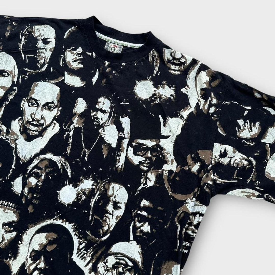 Camiseta de rap con estampado integral Time is Money Hip-Hop - XL