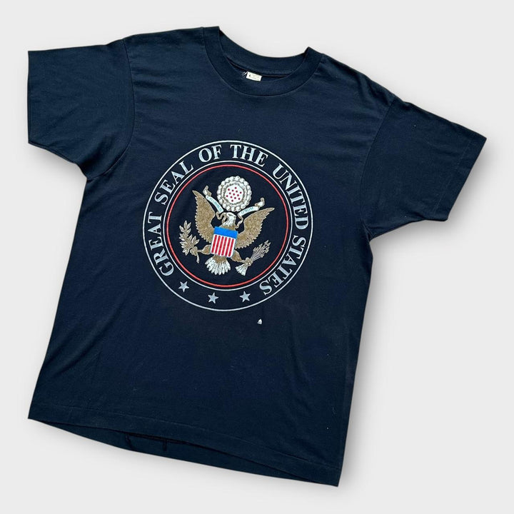 Camiseta con gráfico de sello americano de punto único - grande