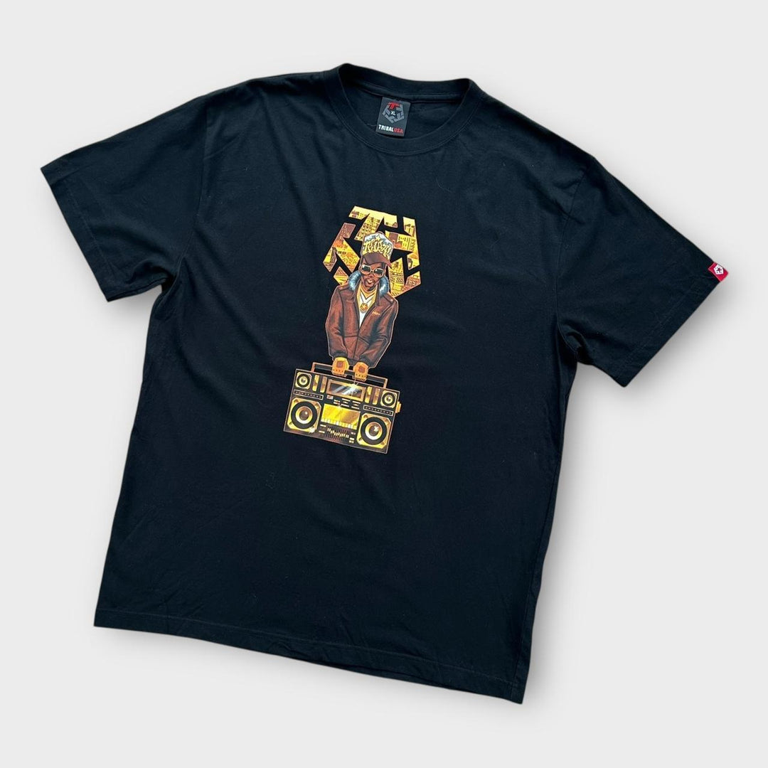 Camiseta con gráfico tribal de hip-hop Y2K - XL