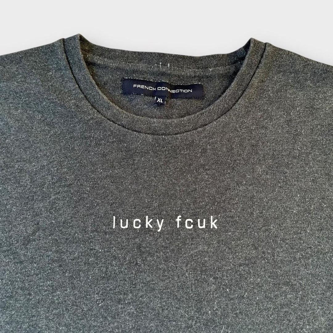 Camiseta con eslogan de conexión francesa - XL (se adapta a tamaño mediano)