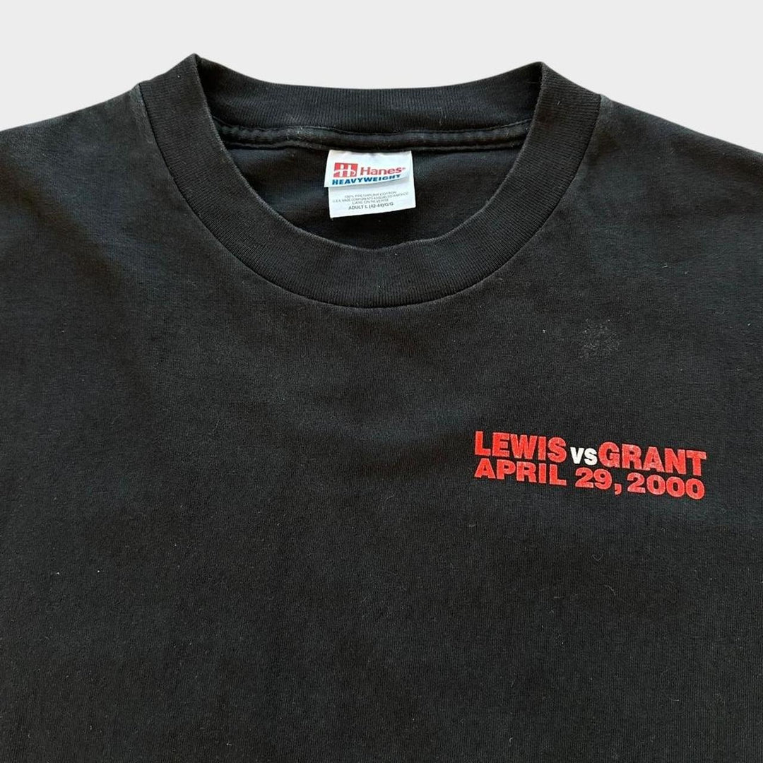 Camiseta gráfica de boxeo vintage Lewis bs Grant - grande