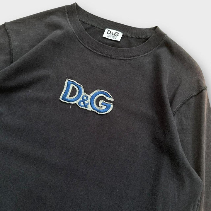 Camiseta de manga larga con texto en inglés de D&G: junior XL (talla grande para mujer)