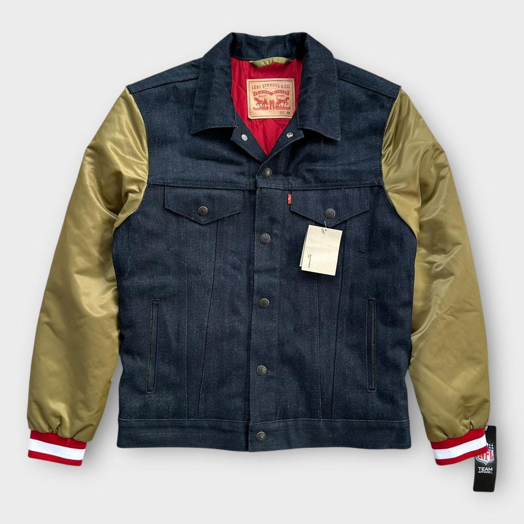 Chaqueta bomber estilo universitario de mezclilla NFL de Levi's - mediana