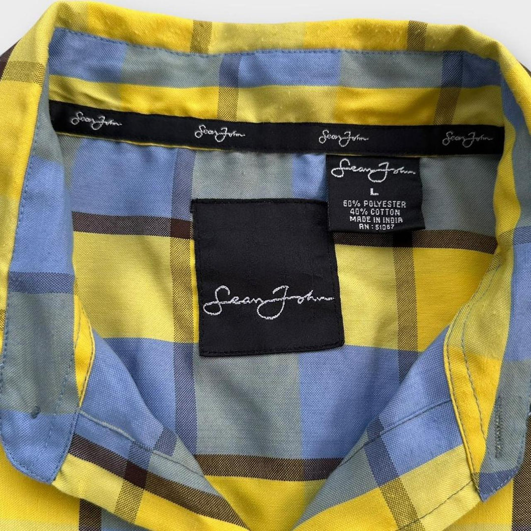 Camisa vintage de manga corta Sean John - grande (se adapta como un XL holgado)