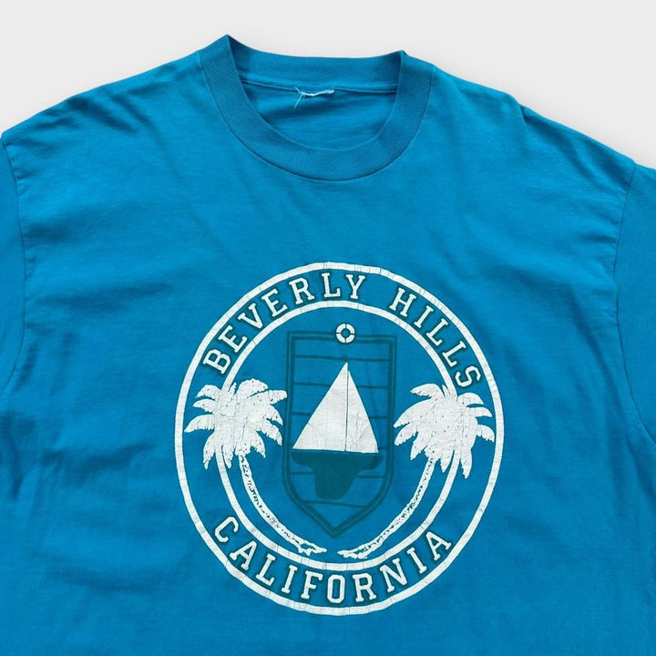 Camiseta vintage con gráfico de punto único - XL