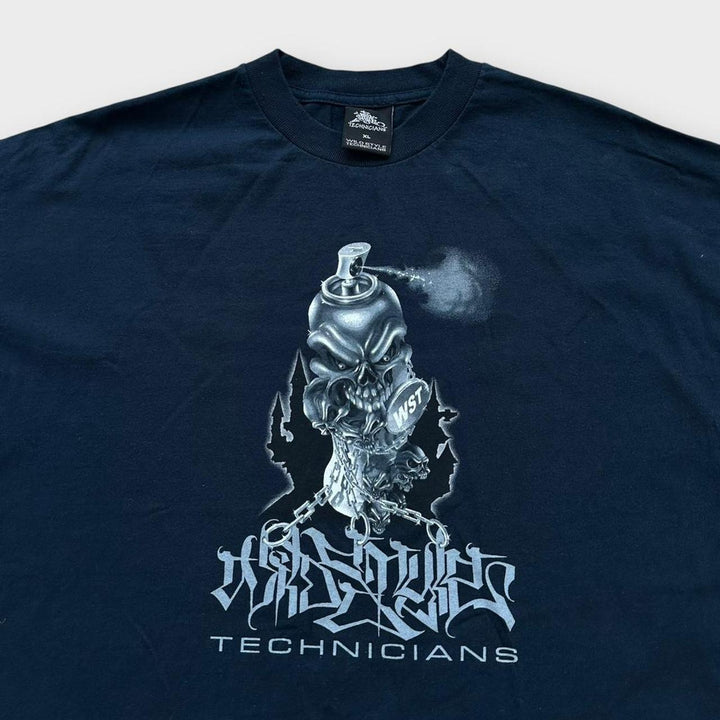 Camiseta con gráfico Technicians Hip-Hop de estilo salvaje - XL
